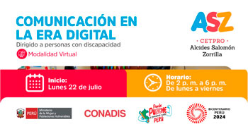  Curso online gratis "Comunicación en la era digital" del MIMP Conadis