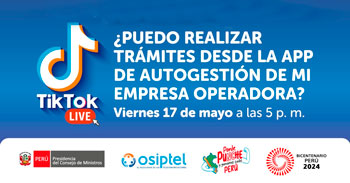 Evento online gratis ¿Puedo realizar trámites desde la app de autogestión de mi empresa operadora? de OSIPTEL