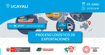 Seminario online "Proceso Logística de Exportaciones" de Sierra y Selva Exportadora