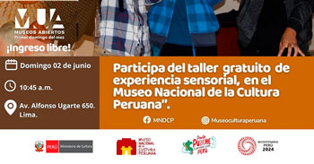 Taller presencial Experiencia sensorial, en el Museo Nacional de la Cultura Peruana