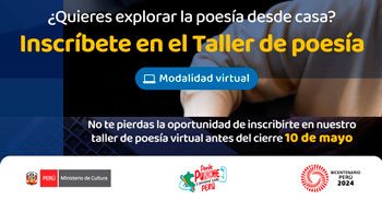 Taller online de "Poesía"  del MINISTERIO DE CULTURA