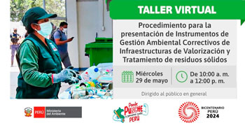 Taller online "Procedimiento para la presentación de Instrumentos de Gestión Ambiental Correctivos" del MINAM