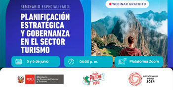 Webinar online "Planificación estratégica y gobernanza en el sector turismo"  del MINCETUR