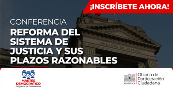 Conferencia semipresencial "Reforma del sistema de justicia y sus plazos razonables" 