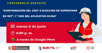 Conferencia online gratis "Conformación del CSST o elección de supervisor en SST, y Uso del aplicativo ELSSA" 