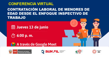 Conferencia online "Contratación laboral de menores de edad desde el enfoque inspectivo de trabajo"