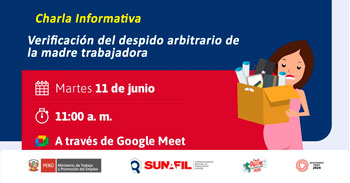 Charla online gratis "Verificación del despido arbitrario de la madre trabajadora" 