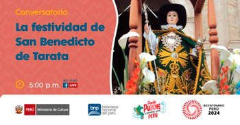 Conversatorio online gratis "La festividad de San Benedicto de Tarata" de la BNP