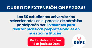 Curso de Extensión ONPE | Convocatoria 2024