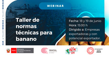 Seminario online "Normas técnicas para banano" del Incal