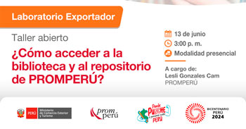 Taller presencial "¿Cómo acceder a la biblioteca y al repositorio de PROMPERÚ?'" de PROMPERU