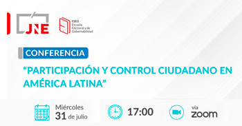 Conferencia online  "Participación y control ciudadano en América Latina" del JNE