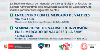 Eventos presenciales Encuentro con el Mercado de Valores y  Alternativas de Inversión en el Mercado de Valores y la SMV