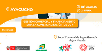 Seminario presencial "Gestión comercial y financiamiento para la comercialización de cuy"