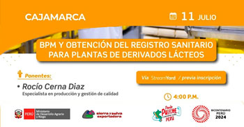 Seminario online "BPM y obtención registro sanitario para plantas de derivados lácteos" 