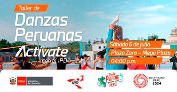 Taller presencial gratis de "Danzas peruanas como la marinera y el festejo" del Instituto Peruano del Deporte