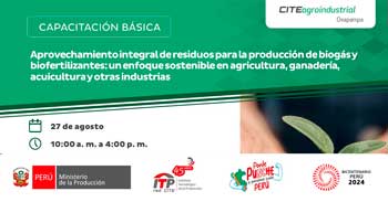  Charla online gratis "Producción Sostenible de Biogás y Biofertilizantes" del ITP