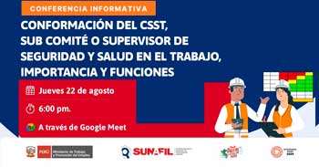 Conferencia Conformación del CSST, sub comité o supervisor de seguridad y salud en el trabajo, importancia y funciones