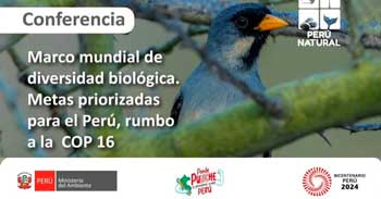 Conferencia online "Marco mundial de diversidad biológica. Metas priorizadas para el Perú, rumbo a la COP 16"