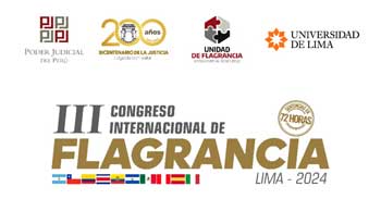 III Congreso semipresencial con certificado "Internacional de Flagrancia"  del Poder Judicial