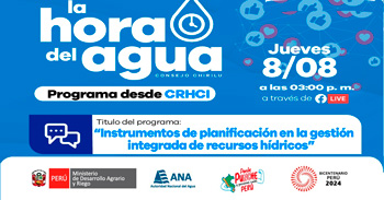 Evento online gratis "Instrumentos de planificación en la gestión integrada de recursos hídricos" de la ANA