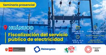 Charla presencial "Fiscalización del servicio público de electricidad" del OSINERGMIN