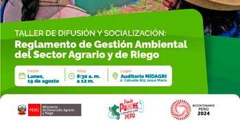 Taller presencial gratis "Reglamento del Sector Agrario y de Riego" del MIDAGRI