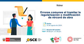 Webinar online gratis  Errores comunes al tramitar la regularización o modificación de rércord de obra del OSCE