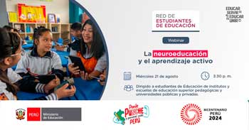 Webinar online "La neuroeducación y el aprendizaje activo" del MINEDU