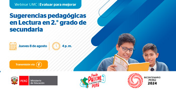 Webinar online "Sugerencias pedagógicas en Lectura en 2° grado de secundaria" del MINEDU