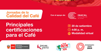 Capacitación online "Principales certificaciones para el Café" de PromPerú