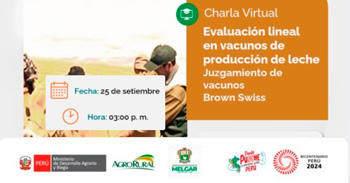 Charla online "Evaluación lineal en vacunos de producción de leche" de Agro Rural