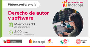 Conferencia online "Derecho de autor y software"  del INDECOPI