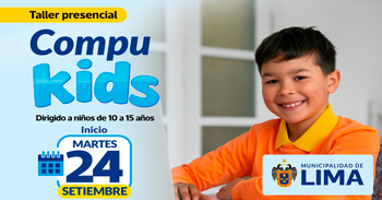 Curso presencial "Computación básica para niños" de la Municipalidad de Lima