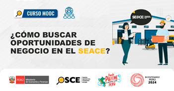 Curso online gratis MOOC "¿Cómo buscar oportunidades de negocio en el SEACE?" del OSCE