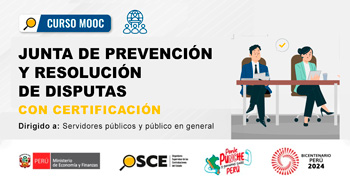 Curso online gratis con certificado "Junta de Prevención y Resolución de Disputas" del OSCE