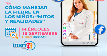 Evento online Cómo manejar la fiebre en los niños: "mitos y realidades" del INSNSB