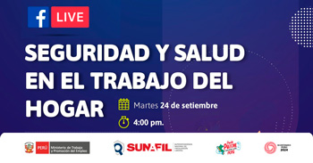 Evento online gratis "Seguridad y salud en el trabajo del hogar"  de la SUNAFIL