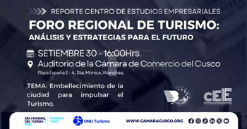 Foro presencial "Embellecimiento de la ciudad para impulsar el turismo" de la Cámara de Comercio del Cusco