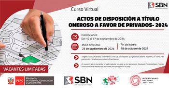 Curso online gratis "Actos de disposición a título oneroso a favor de privados 202" de la SBN