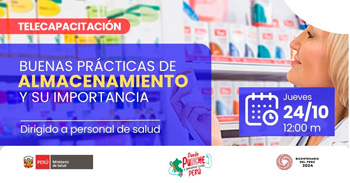 Capacitación online  "Buenas Prácticas de Almacenamiento y su Importancia" del  MINSA