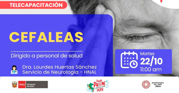 Capacitación online gratis "Cefaleas"  del  MINSA