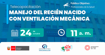 Capacitación online  "Manejo del recién nacido con ventilación mecánica" del  MINSA