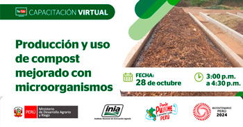 Capacitación online "Producción y uso de compost mejorado con microorganismos" del INIA