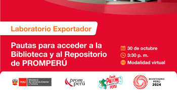 Capacitación online sobre "Pautas para acceder a la Biblioteca y al Repositorio de PROMPERÚ" de PromPerú