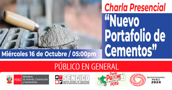 Charla presencial "Nuevo Portafolio de Cementos" de SENCICO