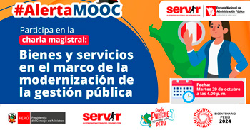 Charla online "Bienes y servicios en el marco de la modernización de la gestión pública" del SERVIR