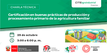  Charla online Certificación en buenas prácticas de producción y procesamiento primario de la agricultura familiar