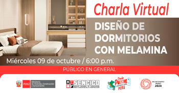 Charla online Diseño de Dormitorios con Melaminade SENCICO