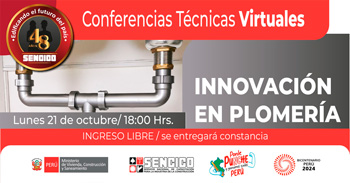 Conferencia online gratis "Innovación en plomería" de SENCICO